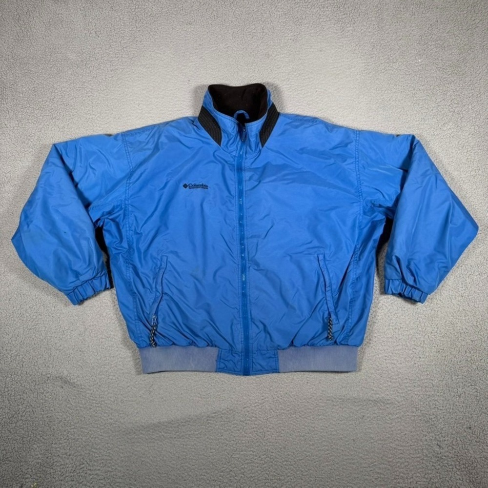 Columbia Jacket Mens XL Blue Full Zip Fleece Lined Sportswear Outdoor Preppy